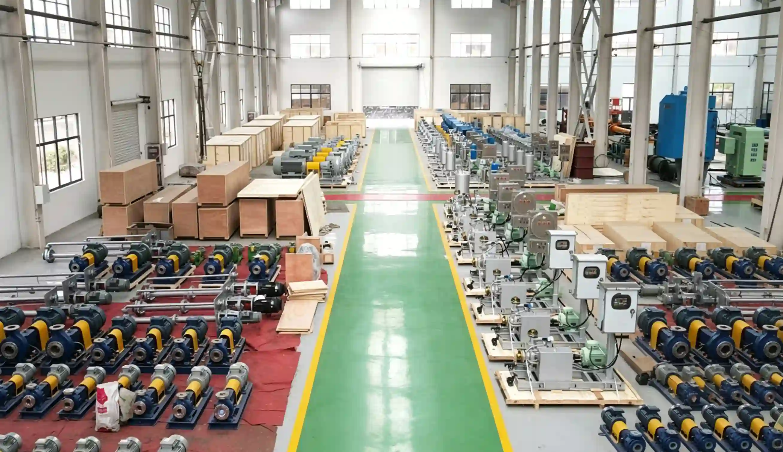 Pump factory production area